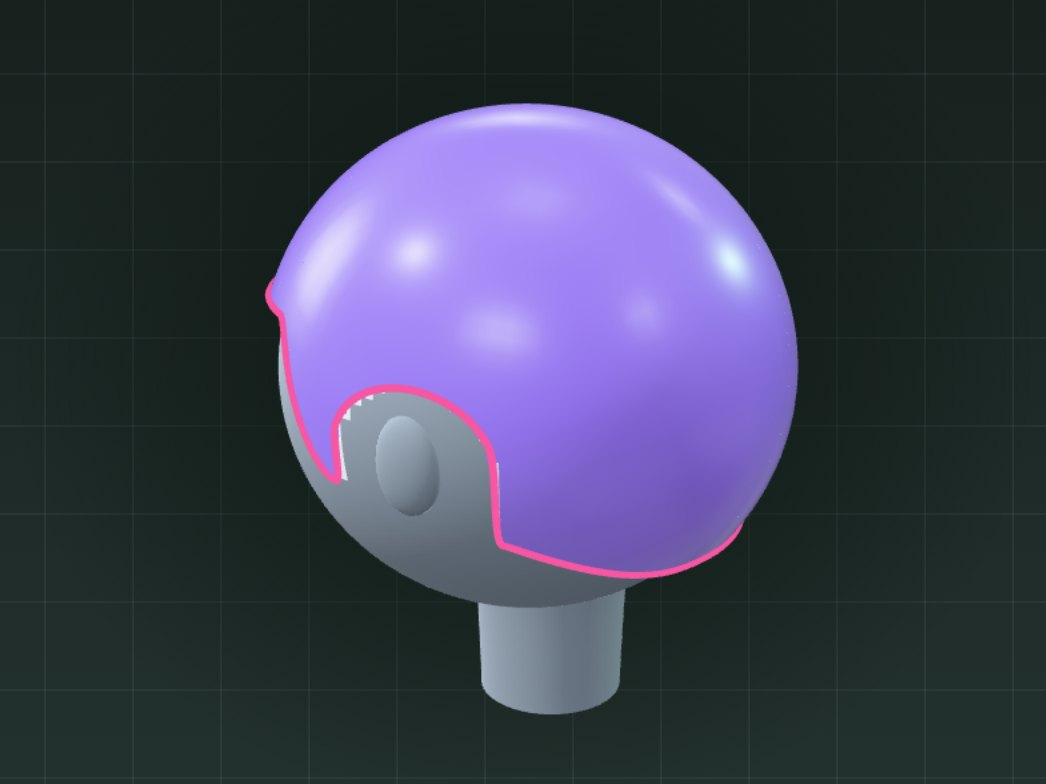 Finished cranial remolding helmet over an infant head scan