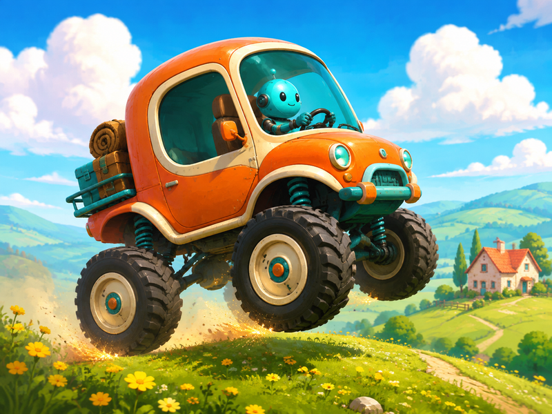 Hill Hopper gameplay artwork